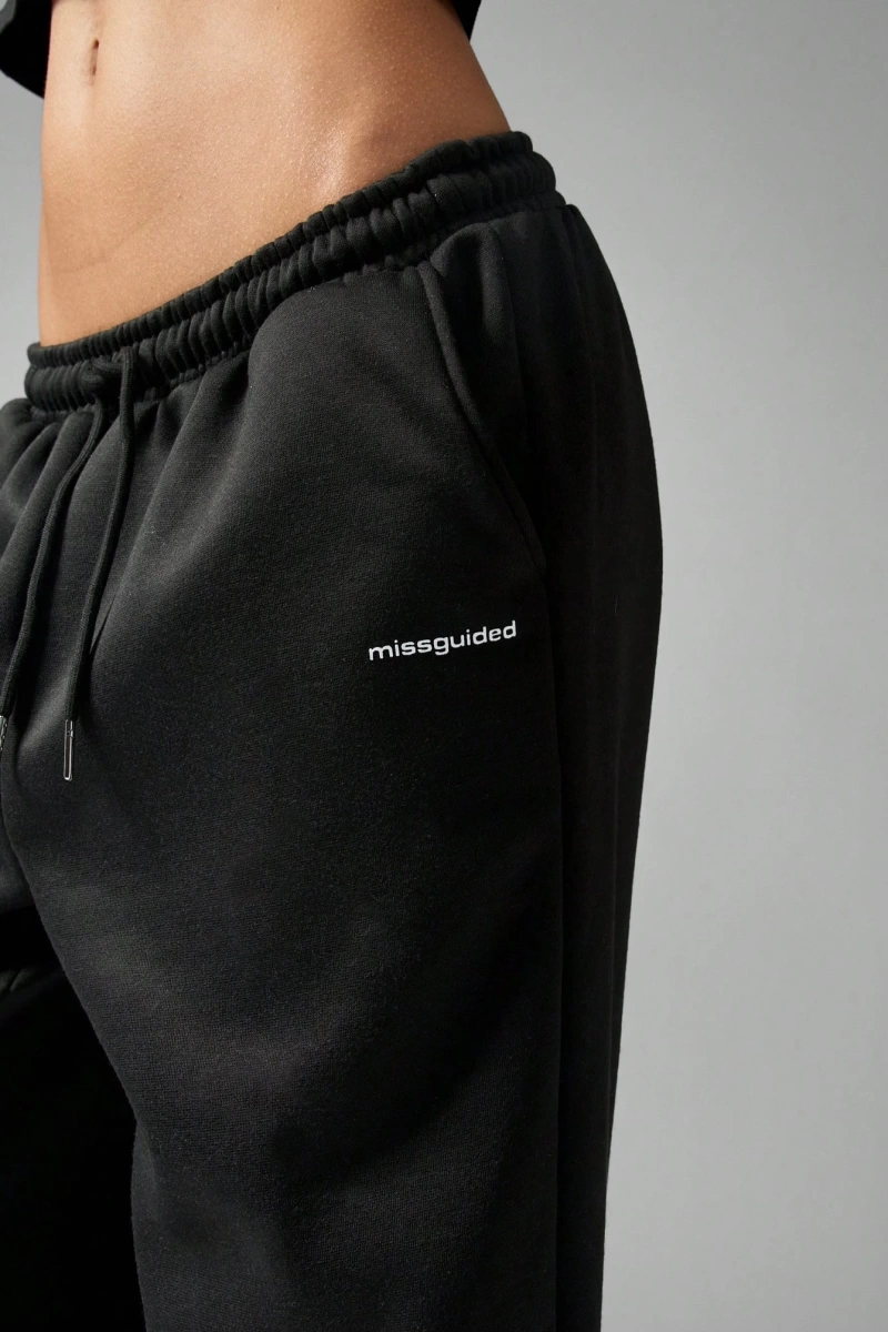 MISSGUIDED Klasik Büyük Boy Jogger Eşofman Altı Elastik Manşetli, Rahat Atletik Dinlenme Pant