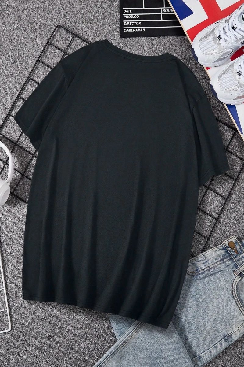 Moda Dalga Desenli Erkek Kısa Kollu Tişört, Yaz