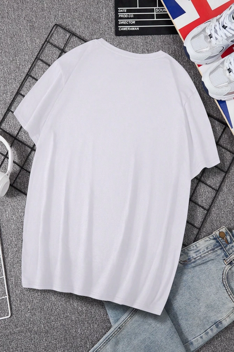 Moda Dalga Desenli Erkek Kısa Kollu Tişört, Yaz