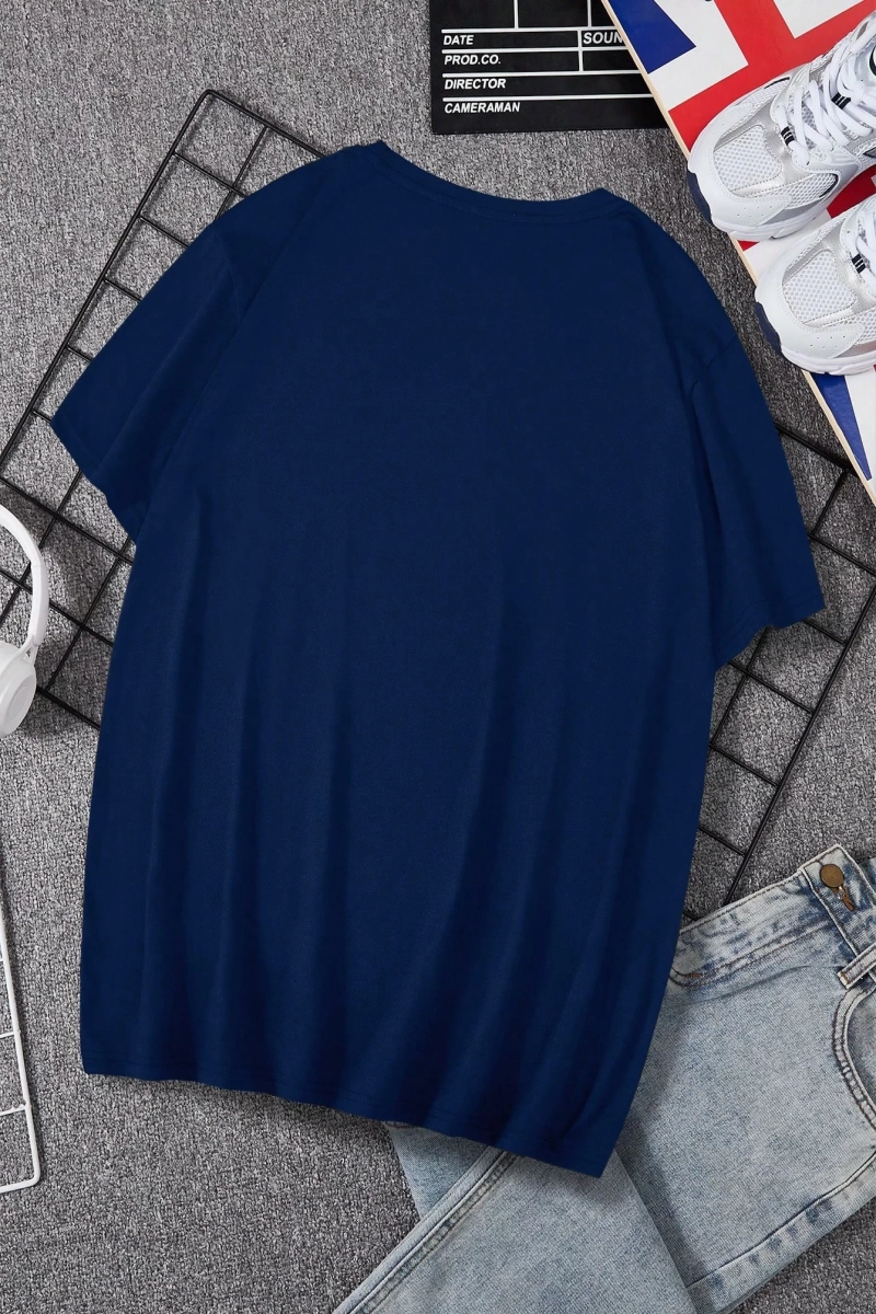 Moda Dalga Desenli Erkek Kısa Kollu Tişört, Yaz
