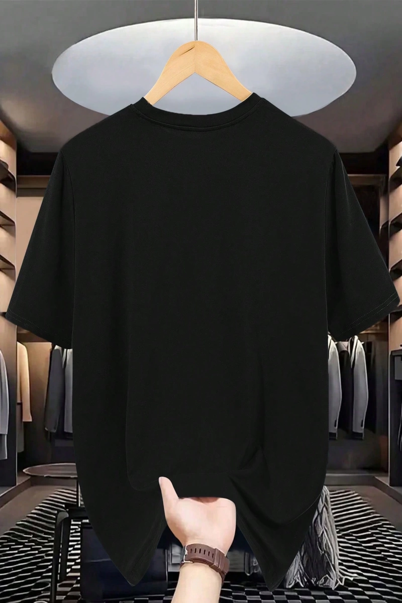 Moda Dalga Desenli Erkek Kısa Kollu Tişört, Yaz