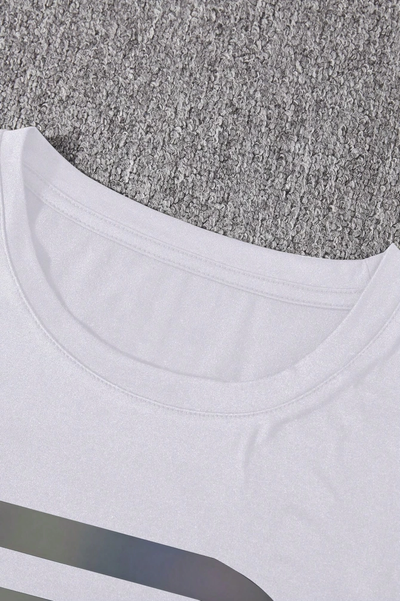Moda Dalga Desenli Erkek Kısa Kollu Tişört, Yaz