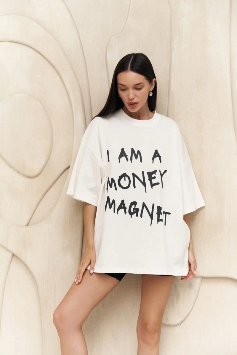 Money Magnet Beyaz Oversize
