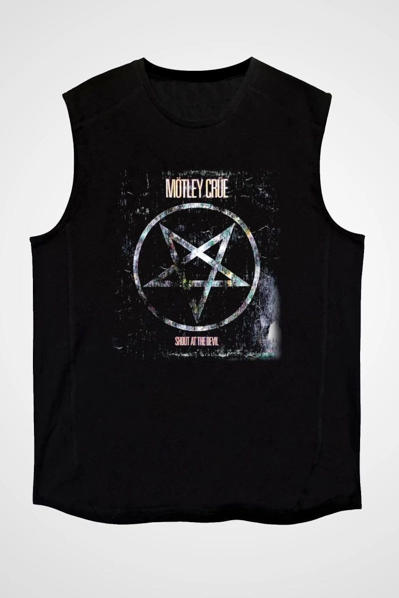 Mötley Crüe Siyah Kolsuz Tişört T-shirt
