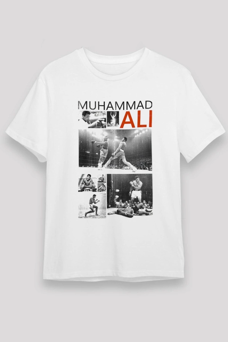 Muhammed Ali Beyaz Unisex Tişört T-shirt