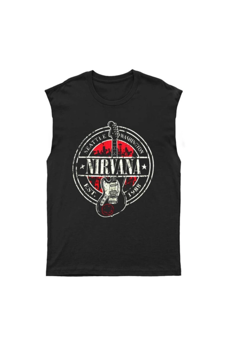 Nirvana Kesik Kol Tişört Kolsuz T-shirt Bkt5782