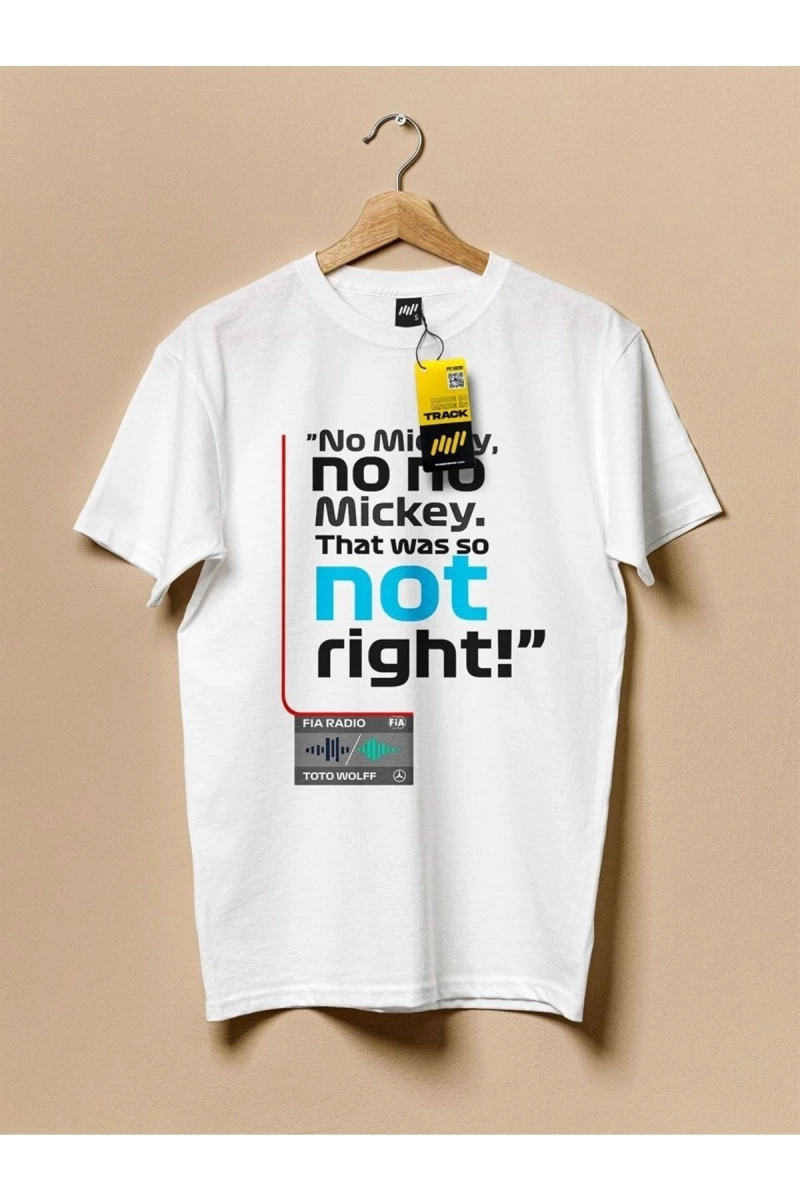 No Mickey No No Beyaz T-shirt