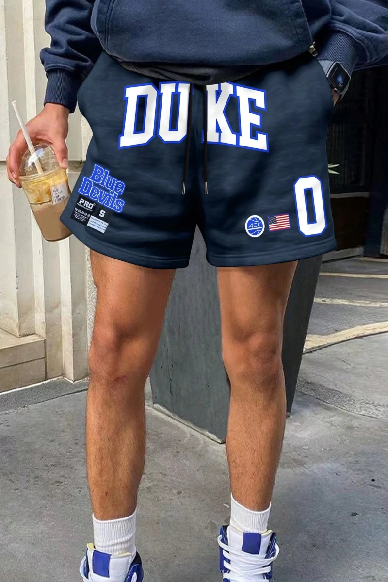 Ön Grafikli Düşük Kasık Kısa