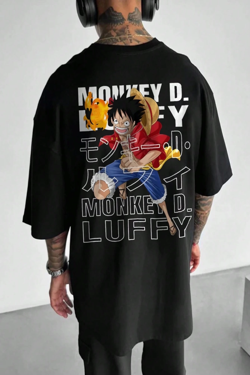 ONE PIECE Baskılı Kısa Kollu Günlük Tişört Erkekler İçin, Yaz