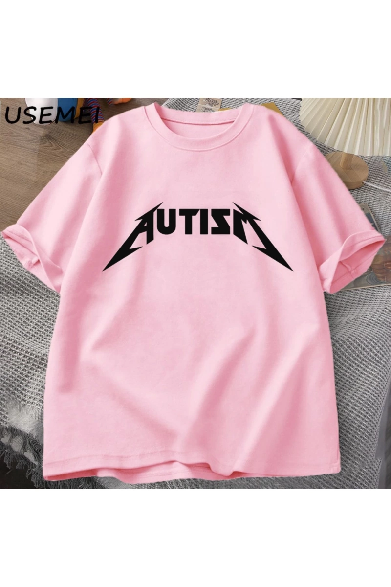 Otizm Meme T Shirt pamuk komik mizah içe dönük t-shirt erkekler kadınlar için mektup baskılı