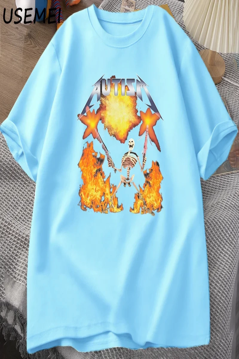 Otizm Meme T-Shirt rahat pamuk kısa kollu Teemizah baskılı Retro kısa kollu T Shirt U 2958