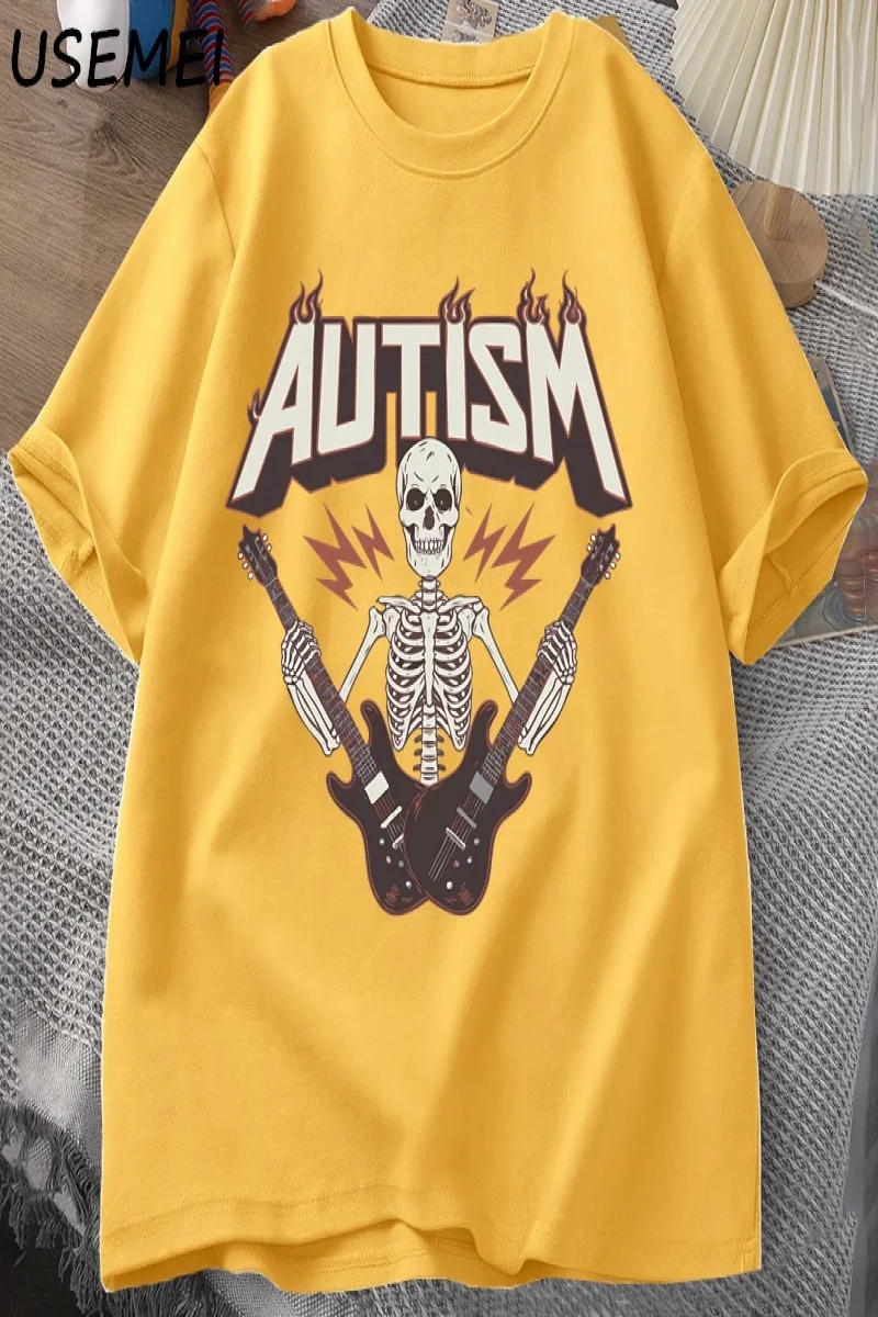 Otizm Süper Güç Komik İskelet Meme T Shirt Garip Belirli Saldırgan T Shirt Erkekler Rahat Pam 2986