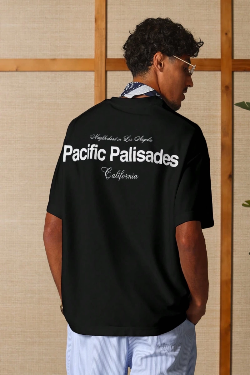Pacific Palisades Mahalle Kutulu Sokak Giyim Tişörtü Güney Kaliforniya Yaşam Tarzı Ken