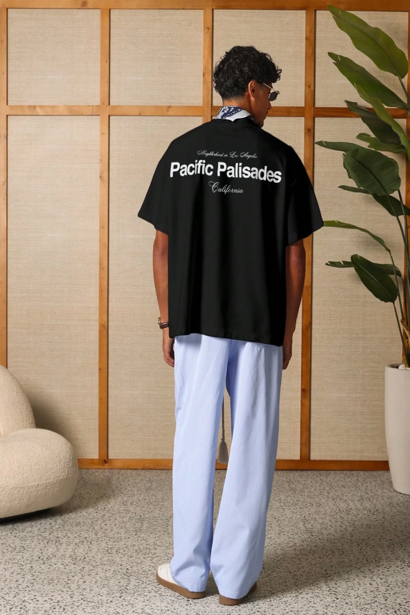 Pacific Palisades Mahalle Kutulu Sokak Giyim Tişörtü Güney Kaliforniya Yaşam Tarzı Ken