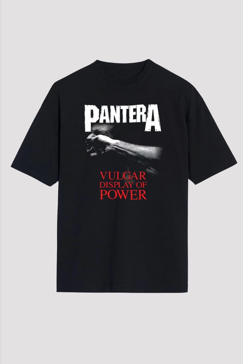 Pantera Siyah Unisex Oversize Tişört T-shirt