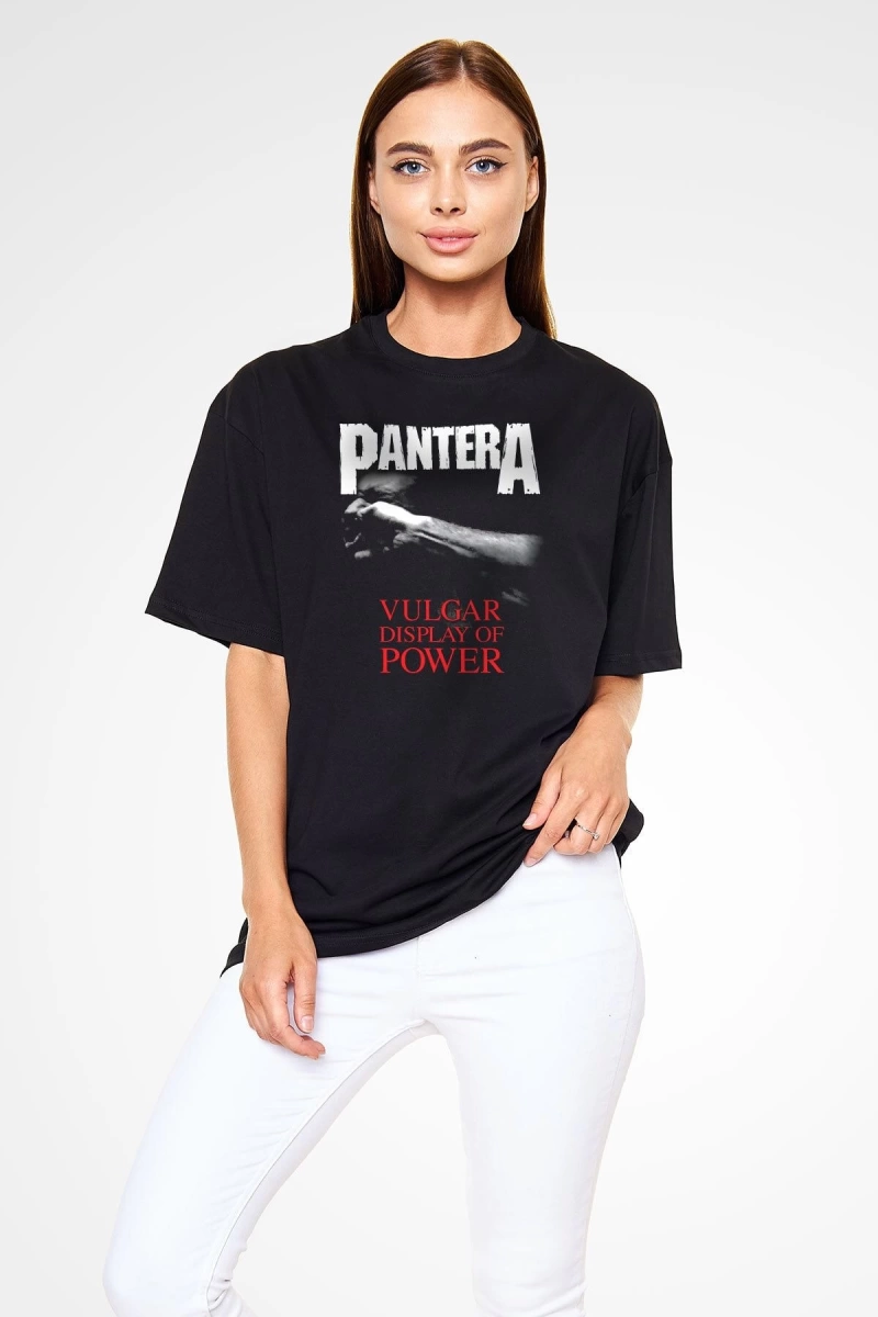 Pantera Siyah Unisex Oversize Tişört T-shirt