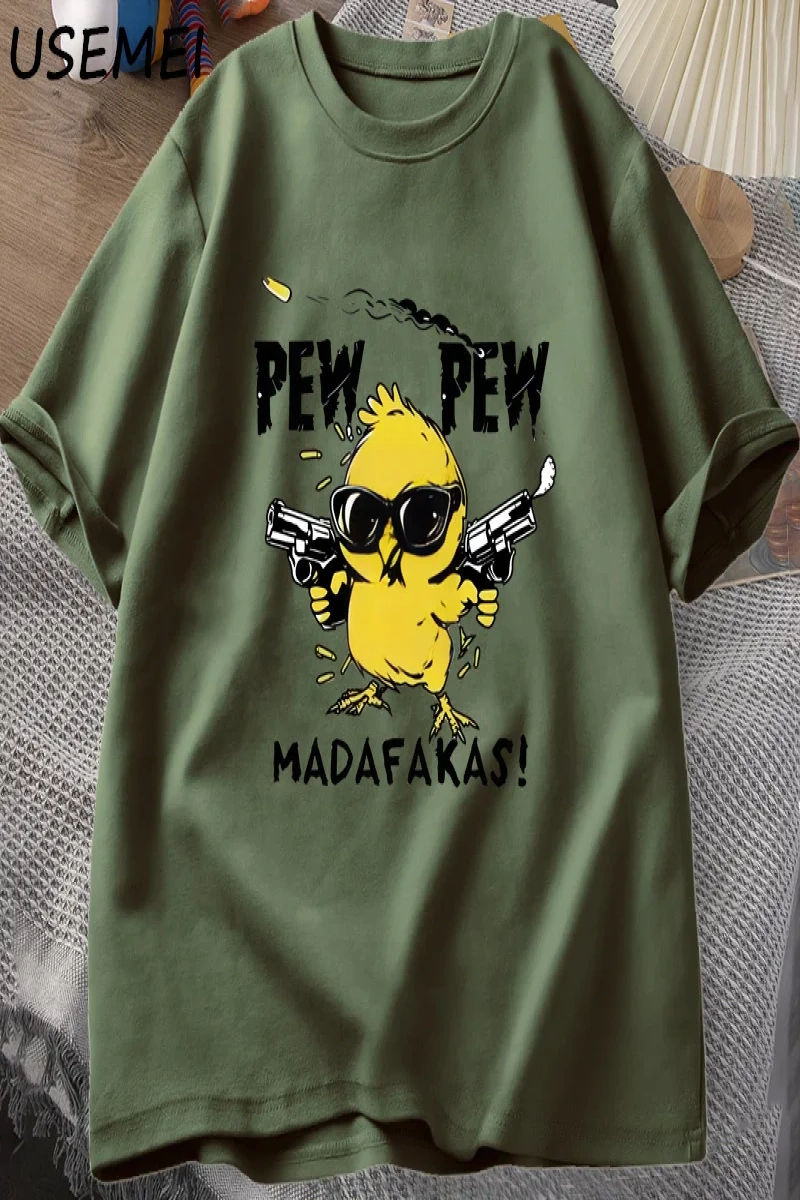 Pew Pew Madafakas Komik Grafik T Shirt Çılgın Kedi baskılı tişört Rahat Pamuk Kısa Kollu Yeti 2974