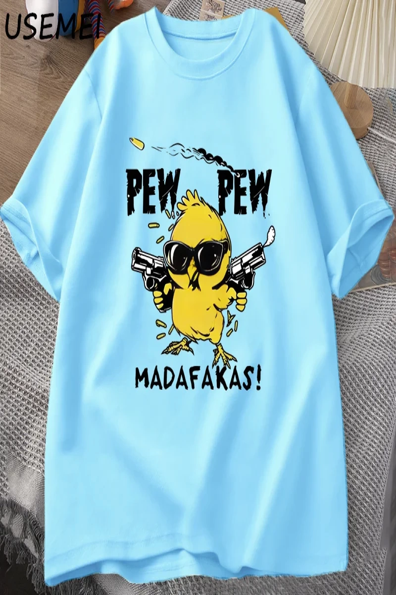 Pew Pew Madafakas Komik Grafik T Shirt Çılgın Kedi baskılı tişört Rahat Pamuk Kısa Kollu Yeti 2974