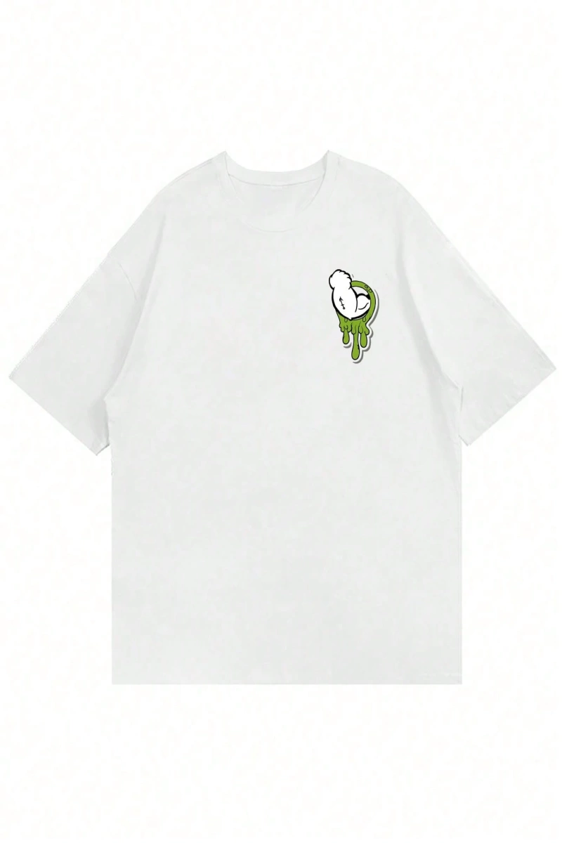 Popeye Collab Erkek Günlük Karikatür Baskılı Kısa Kollu Tişört, Yaz