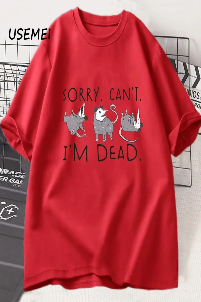 Possum T-shirt komik üzgünüm ben ölü Opossum değilim Lover Meme T Shirt erkekler kadınlar pam 2938