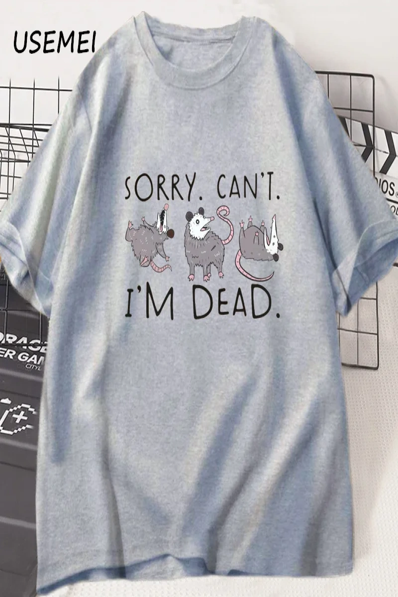Possum T-shirt komik üzgünüm ben ölü Opossum değilim Lover Meme T Shirt erkekler kadınlar pam 2938