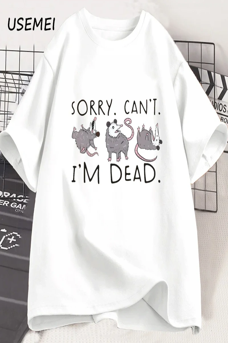 Possum T-shirt komik üzgünüm ben ölü Opossum değilim Lover Meme T Shirt erkekler kadınlar pam 2938
