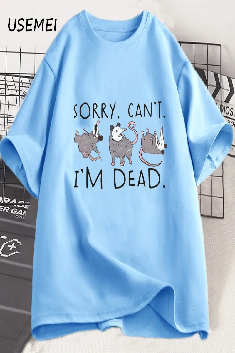 Possum T-shirt komik üzgünüm ben ölü Opossum değilim Lover Meme T Shirt erkekler kadınlar pam 2938