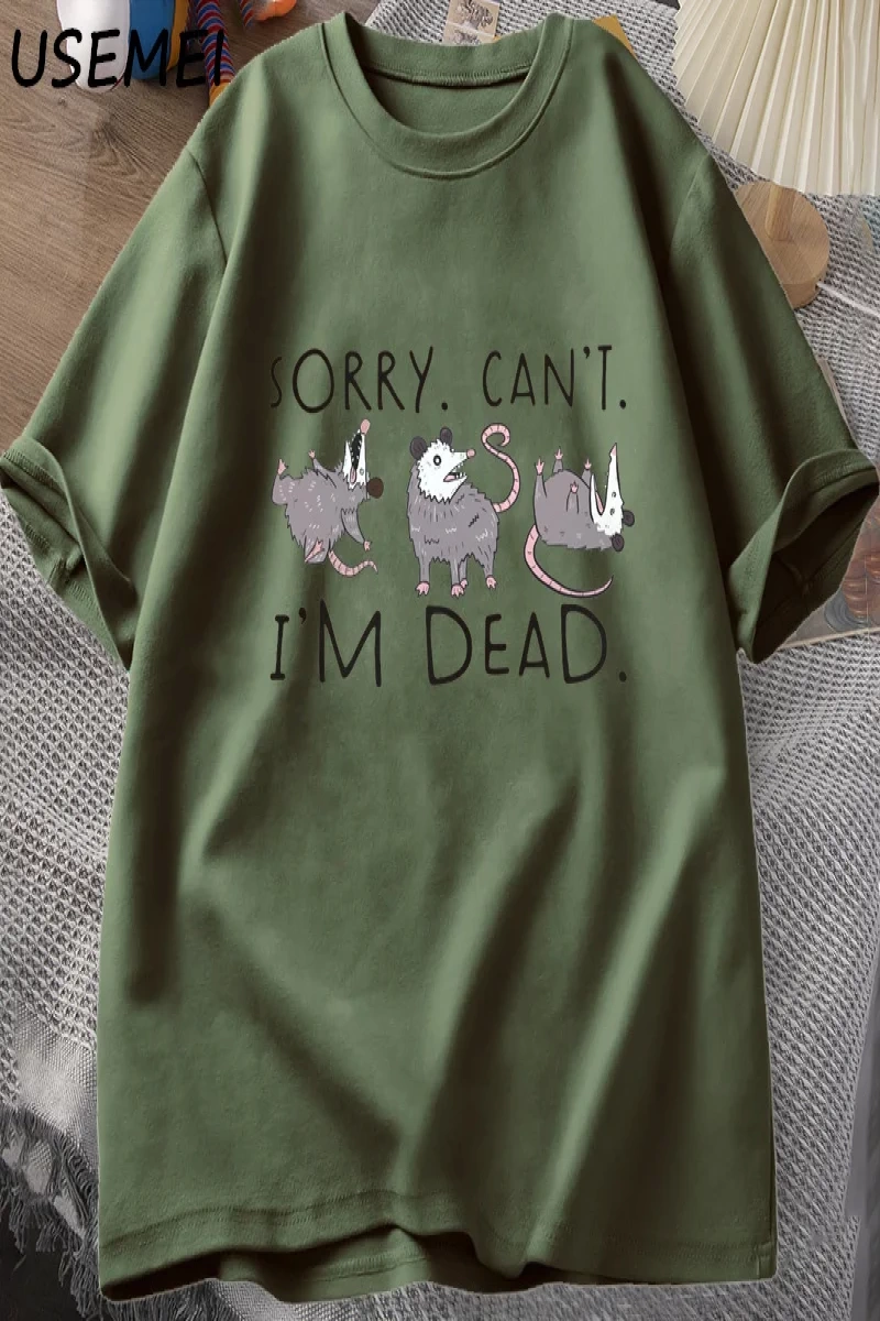 Possum T Shirt Opossum Lover için Komik Grafik T-Shirt Anksiyete Saldırı T Shirt Pamuk Kısa K 2812
