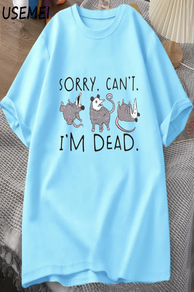 Possum T Shirt Opossum Lover için Komik Grafik T-Shirt Anksiyete Saldırı T Shirt Pamuk Kısa K 2812