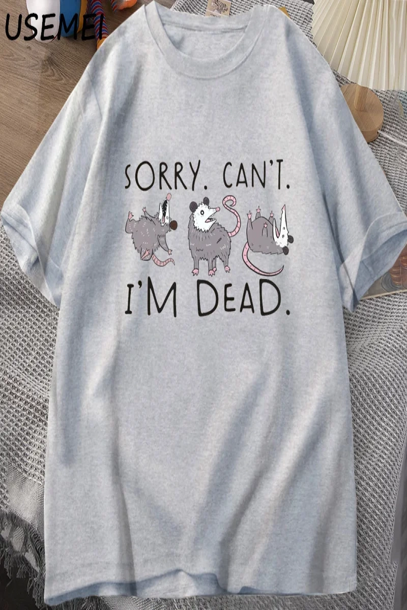 Possum T Shirt Opossum Lover için Komik Grafik T-Shirt Anksiyete Saldırı T Shirt Pamuk Kısa K 2812