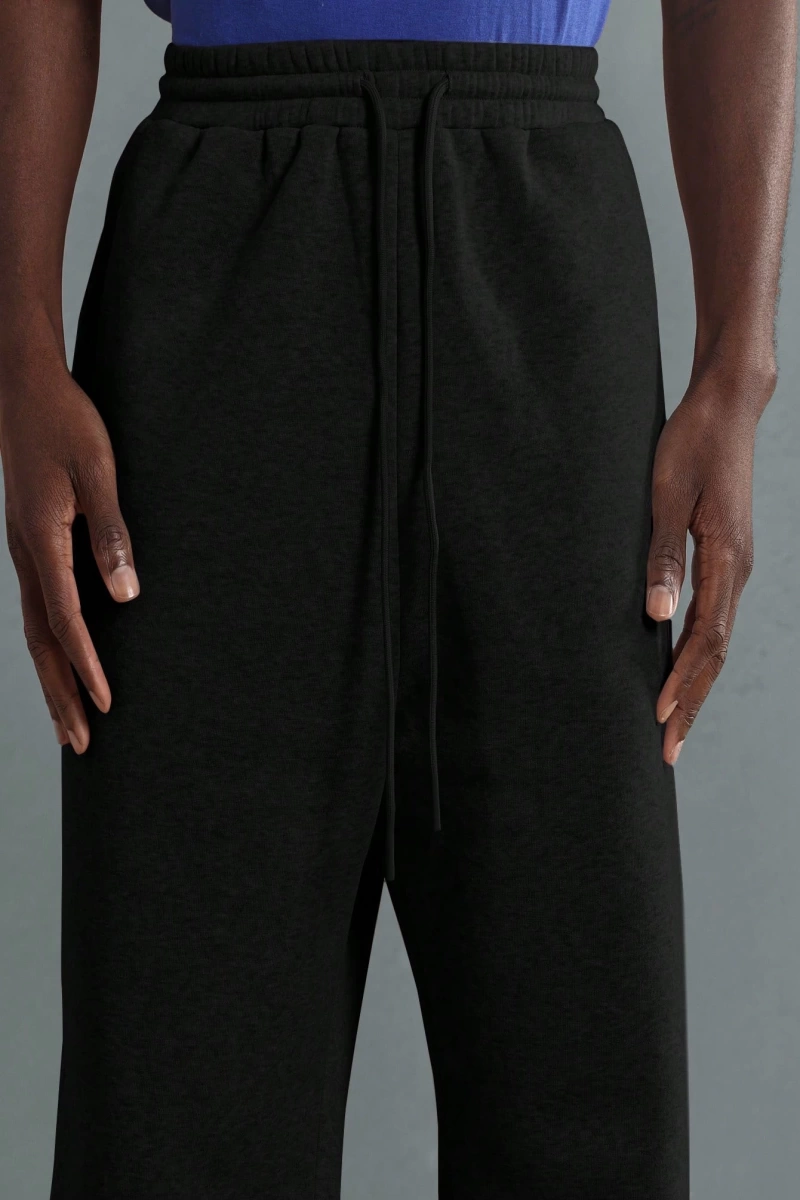 Premium Drop Crotch Eşofman Altı Rahat Kesim Atletik Jogger Yıldız Logolu Ev Giyimi El