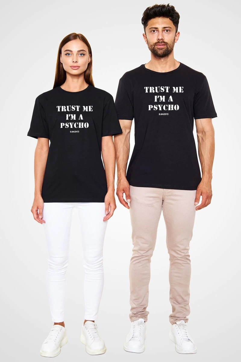 Psikolog Siyah Unisex Tişört T-Shirt