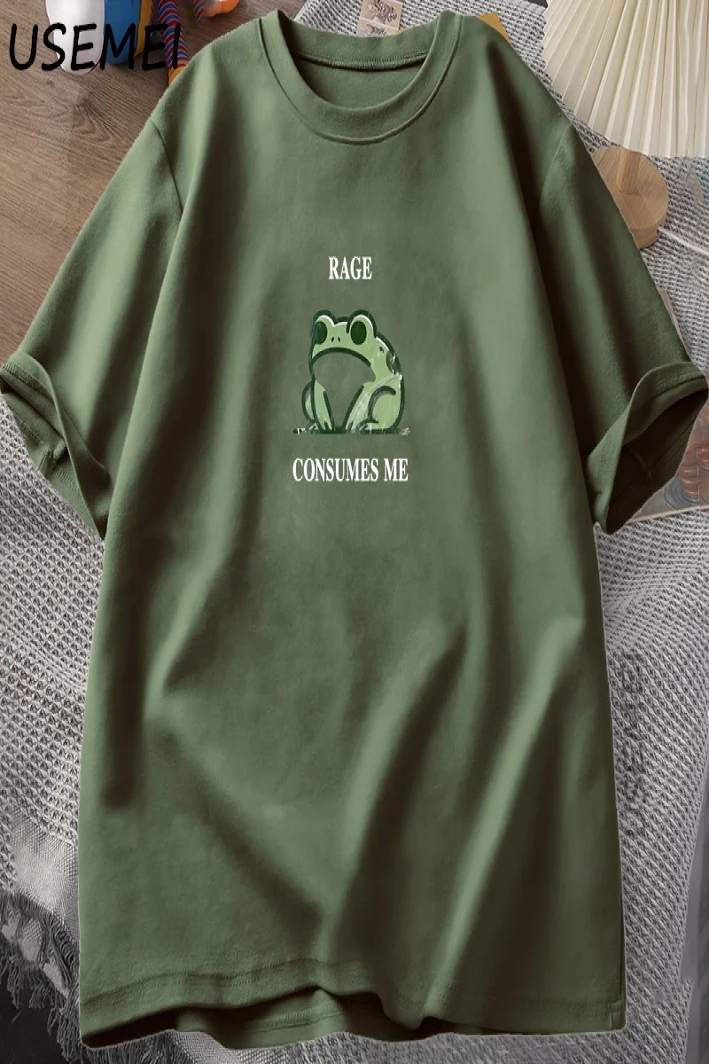 Rage Beni Tüketiyor Kurbağa Vintage T Shirt Erkek Kadın Tee Doğa Sevgilisi Aptal Kurbağa Retr 2820
