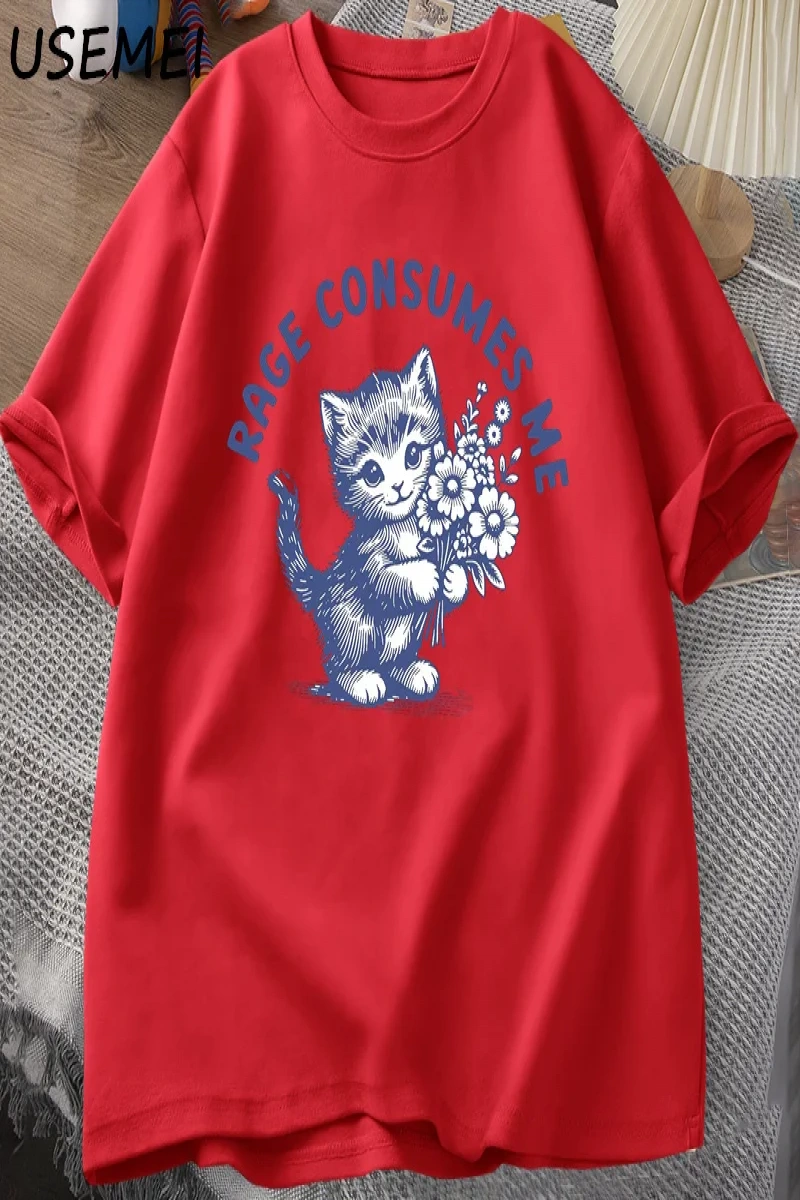 Rage Beni Tüketiyor T Shirt Weirdcore Komik Komik Yavru Kedi Meme T-shirt Koyu Mizah Unhinged 2892