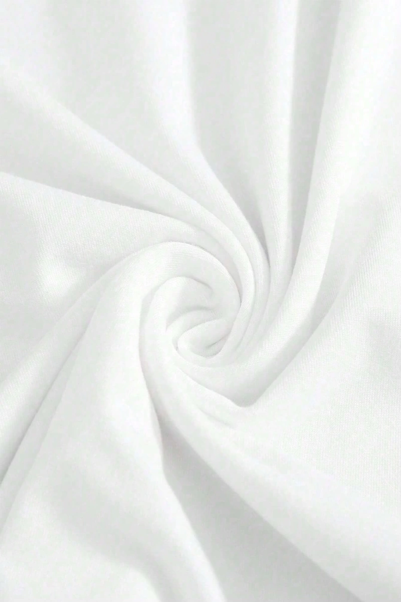 Rahat Çok Yönlü Minimalist Düz Renk Yuvarlak Yaka Kısa Kollu Tişört