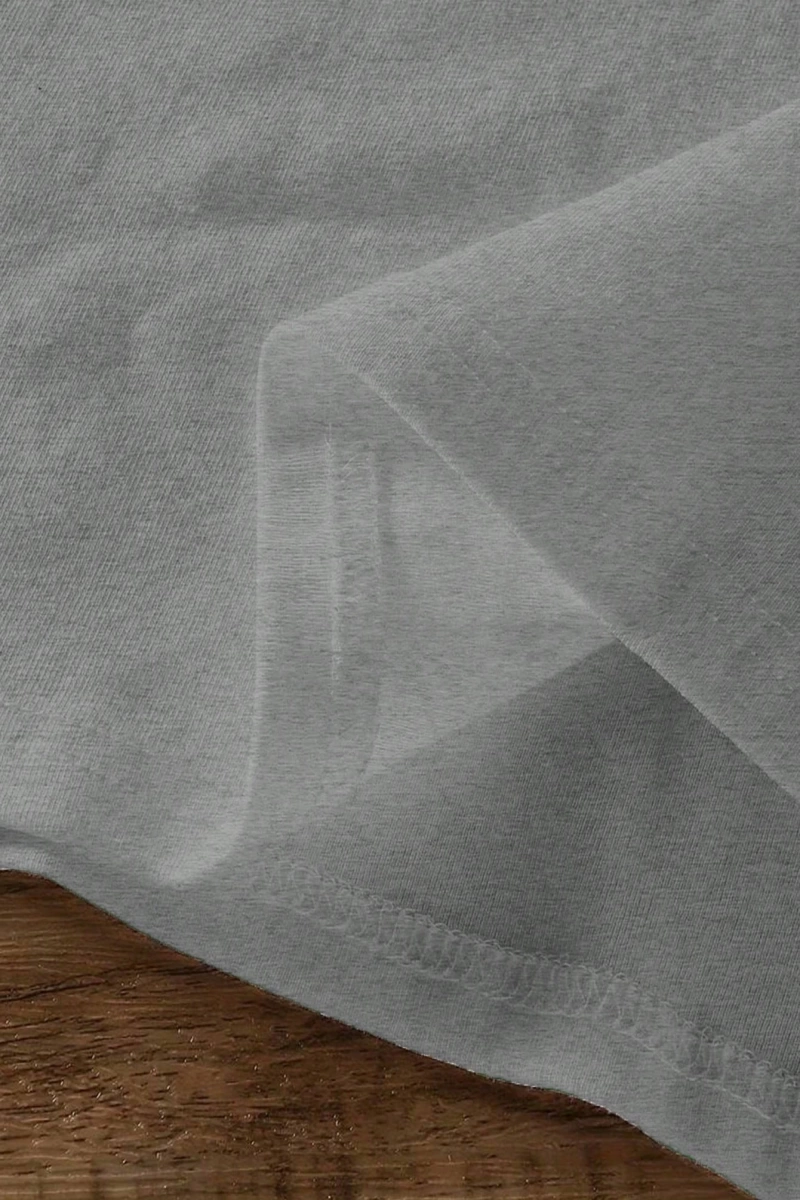 Rahat Çok Yönlü Minimalist Düz Renk Yuvarlak Yaka Kısa Kollu Tişört