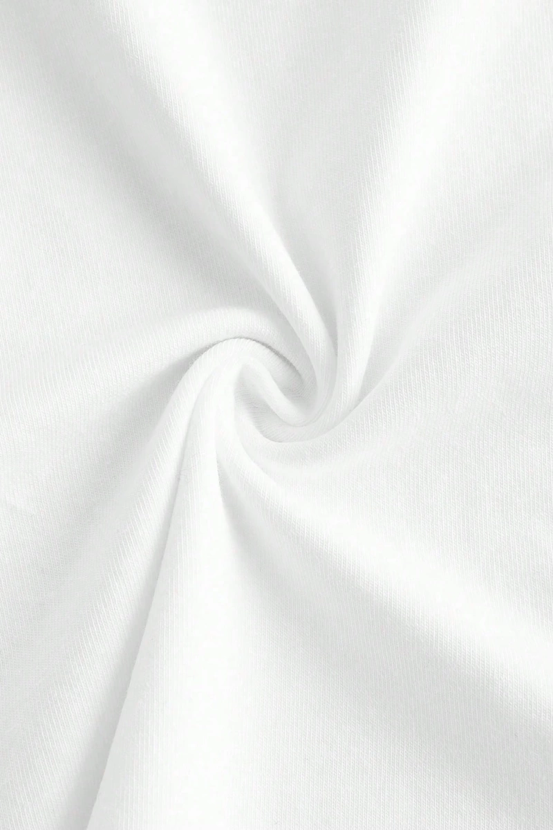 Rahat Minimalist Doğa Dağ Manzarası Baskılı Bol Kesim Yuvarlak Yaka Kısa Kollu Kadın