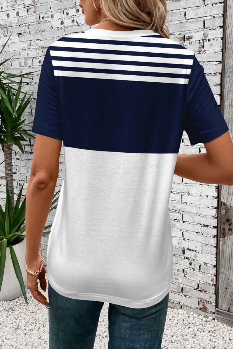 Rahat Minimalist Fiyonk Dekor Yuvarlak Yaka Kısa Kollu Fitted Büyük Beden Kadın Tişö
