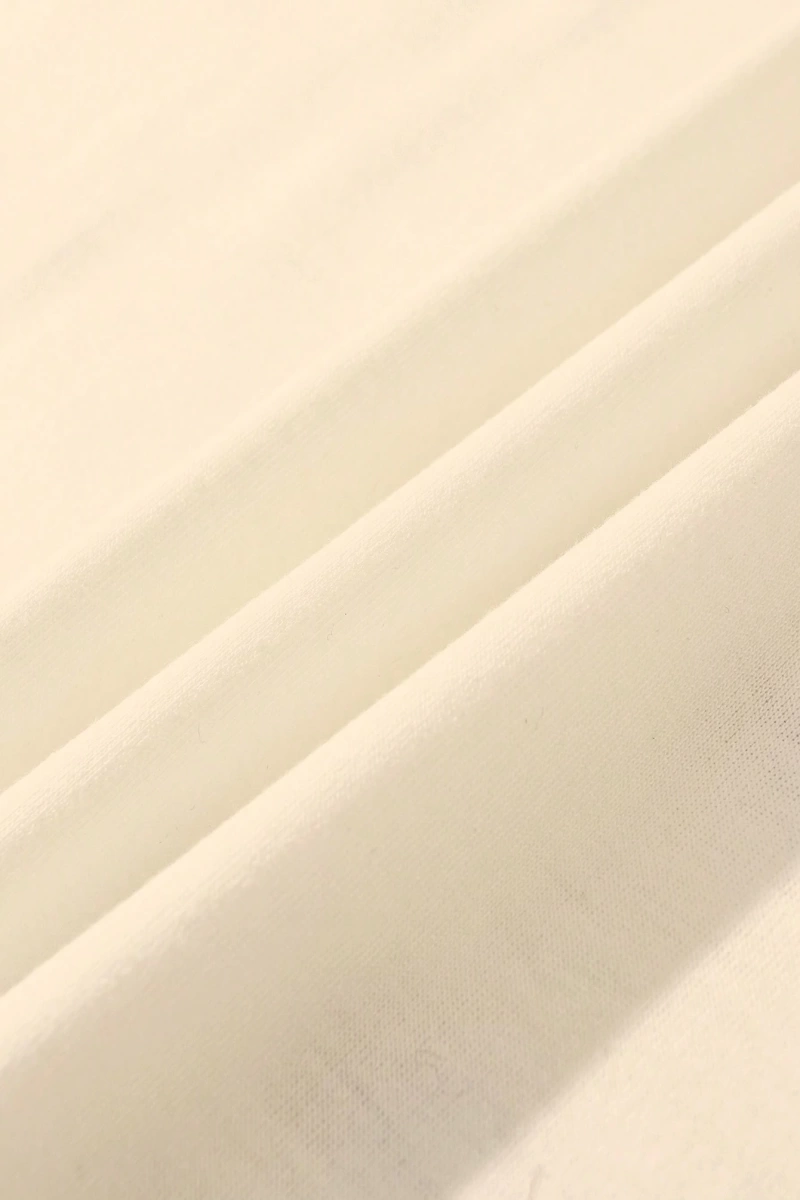 Rahat Minimalist Karikatür Ayı Desenli Bol Kesim Mürettebat Yaka Kısa Kollu Kadın Ti