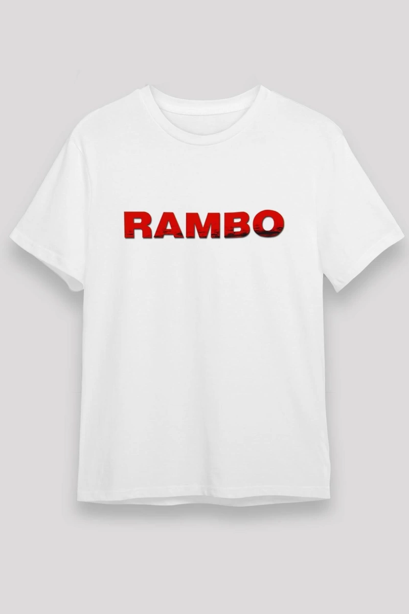 Rambo Beyaz Unisex Tişört T-Shirt