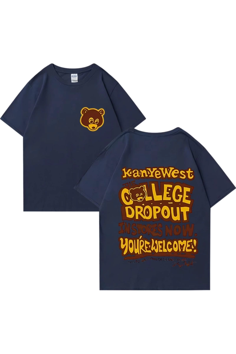 Rapçi Kanye West Moda Grafik baskı T Shirt Erkek Kadın vintage Tee Büyük Boy kısa