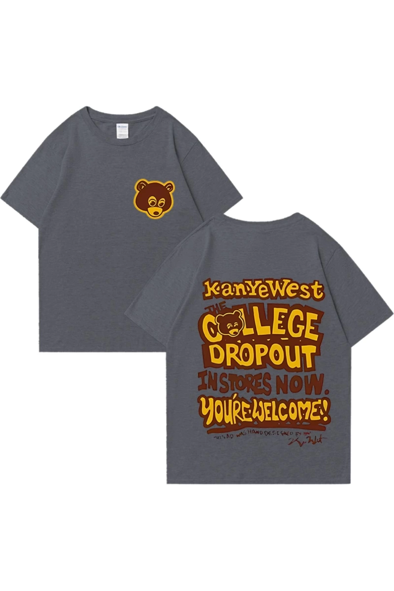 Rapçi Kanye West Moda Grafik baskı T Shirt Erkek Kadın vintage Tee Büyük Boy kısa