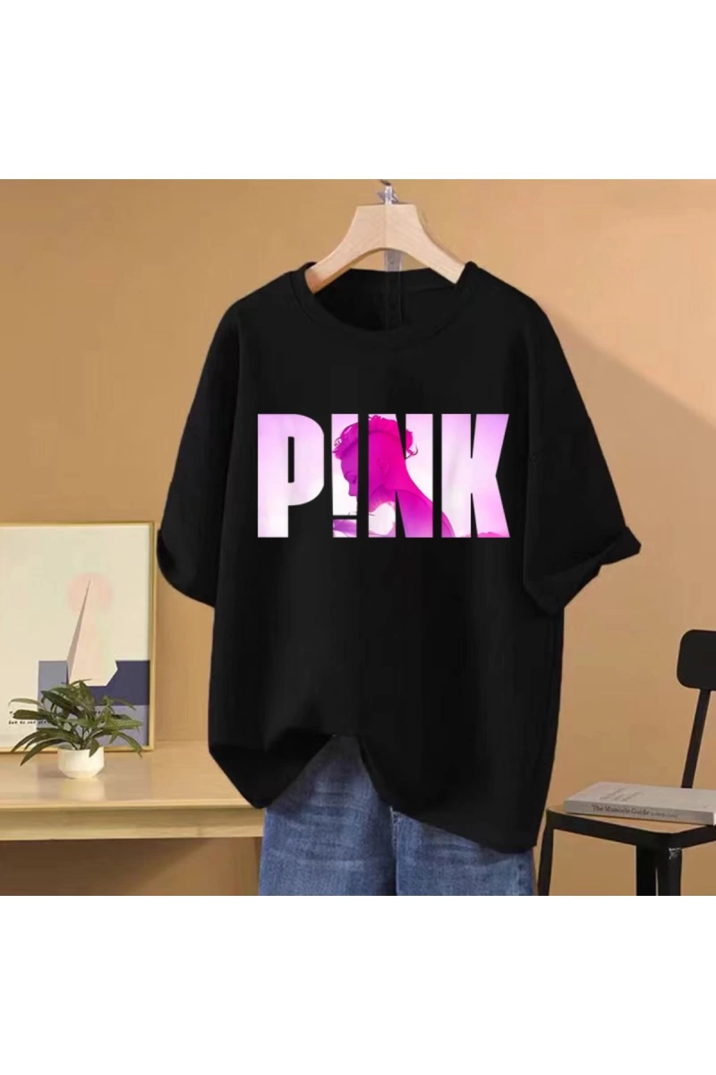 Şarkıcı Nicki Minaj Pembe Cuma 2 Dünya Turu Grafik T Shirt Erkek Kadın vintage Hip Hop Kısa K