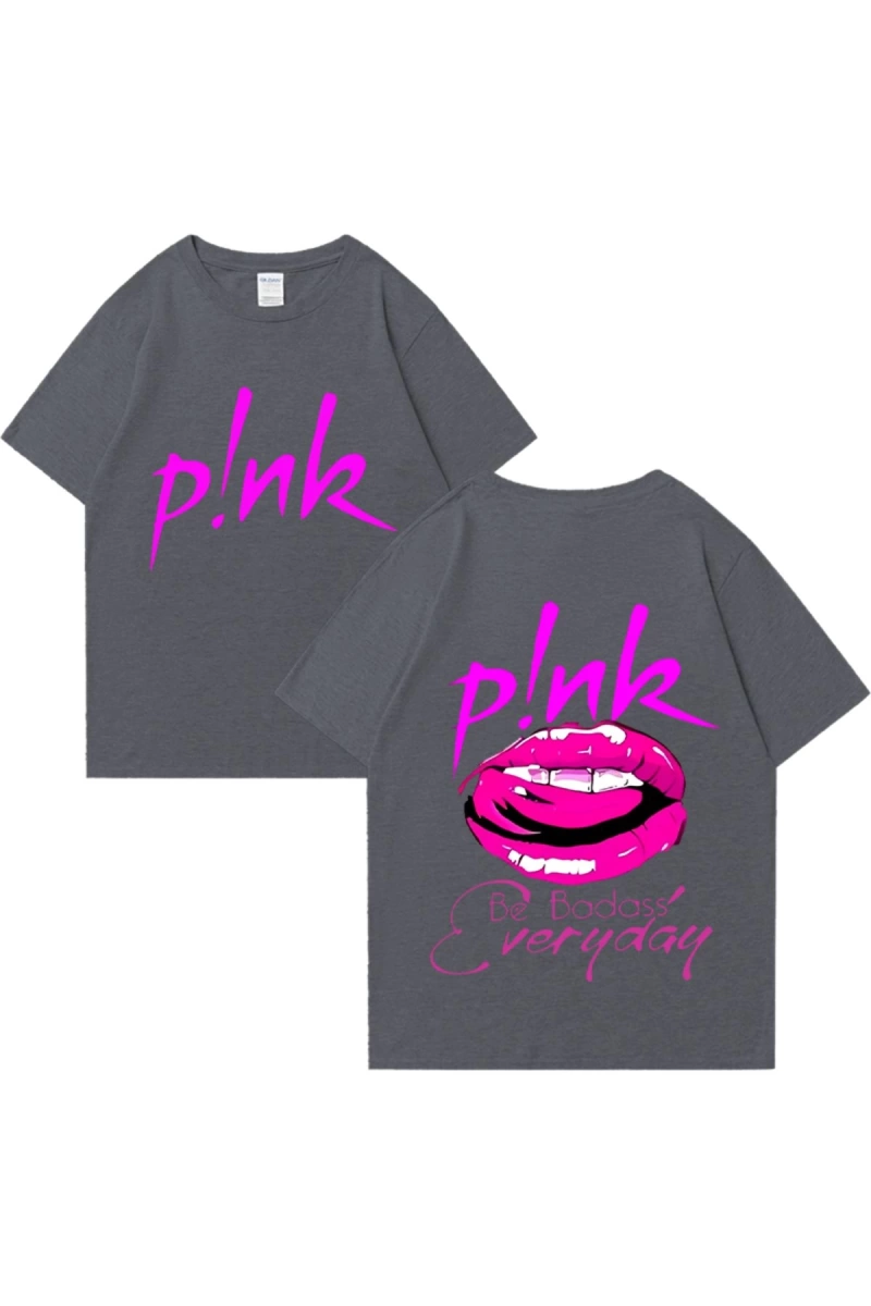 Şarkıcı P!Nk Pembe T popüler Erkek Kadın artı boyutu üstleri Yüksek Kalite Moda s