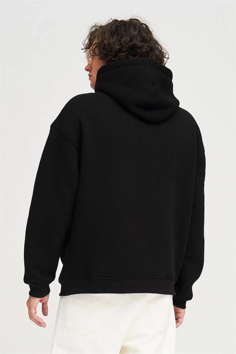 Satisfied Unisex Sweatshirt Hoodie Siyah