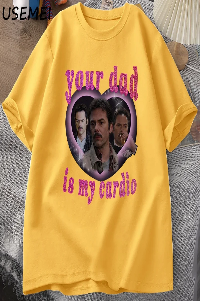 Senin babam benim kardiyo Tshirt baba kuğu Teeerkek kadın grafik baskılı tişört bisik 2912