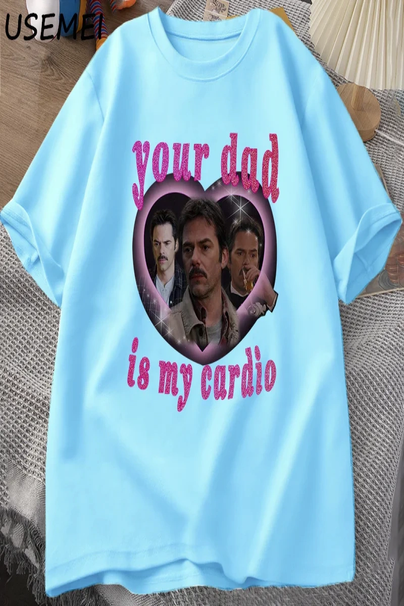 Senin babam benim kardiyo Tshirt baba kuğu Teeerkek kadın grafik baskılı tişört bisik 2912