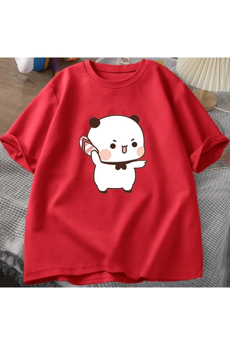Sevimli Bubu atma Flip-flop T Shirt erkek kadın komik karikatür Dudu T-shirt pamuk yaz baskı