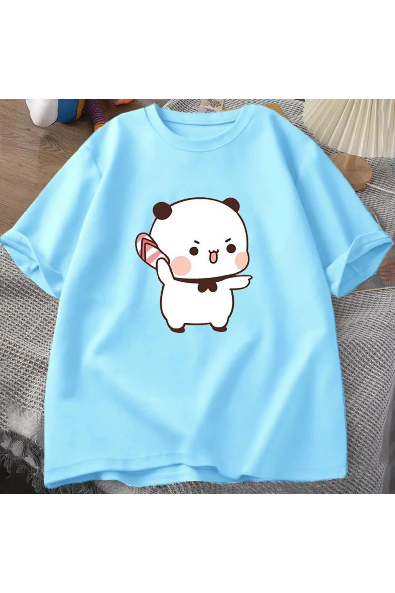 Sevimli Bubu atma Flip-flop T Shirt erkek kadın komik karikatür Dudu T-shirt pamuk yaz baskı