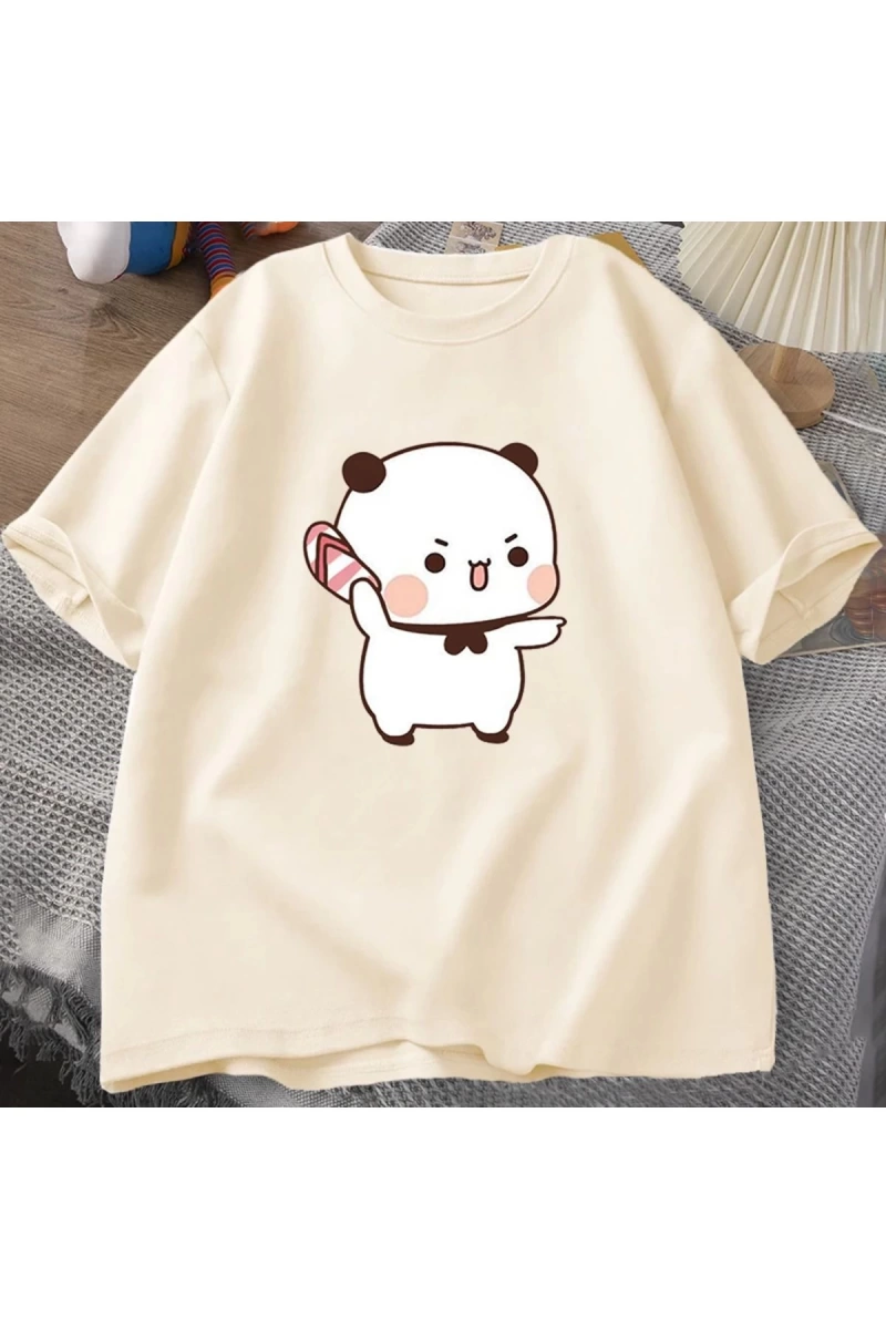 Sevimli Bubu atma Flip-flop T Shirt erkek kadın komik karikatür Dudu T-shirt pamuk yaz baskı